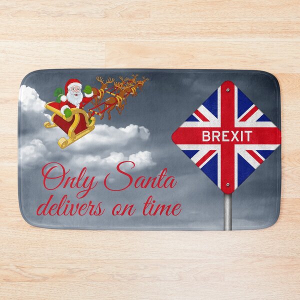 Item preview, Only Santa delivers on time (Brexit Christmas Design) designed and sold by newtree.