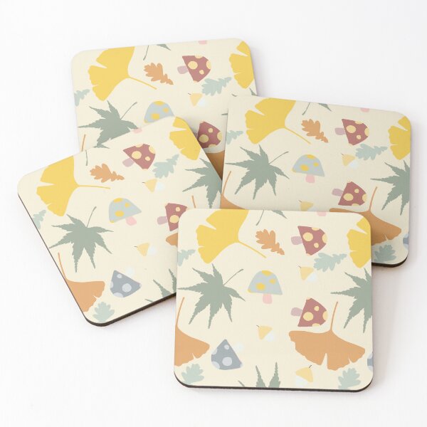Item preview, Yellow Japanese Autumn Leaf Pastel Pattern designed and sold by 22tenDesign.