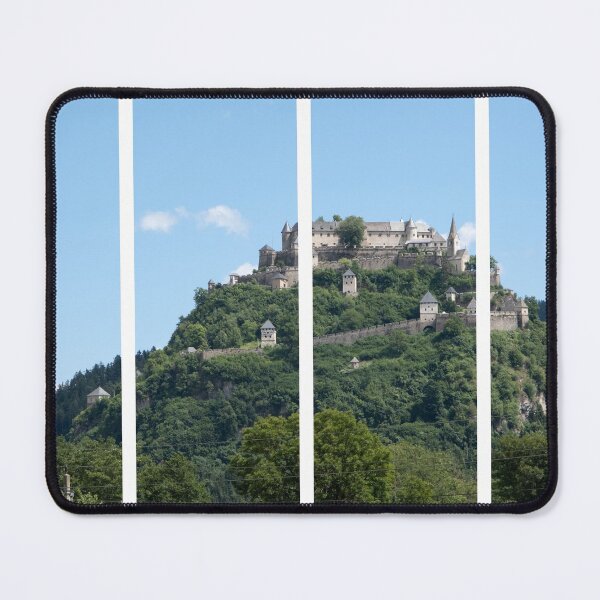 Item preview, Burg Hochosterwitz. A shot on the move from the driver window of an electric car. Sunny summer day. POV first person view shot on a mountain road. Austria designed and sold by Maurizio Fabbroni.