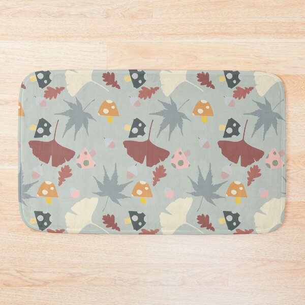 Item preview, Dusty Blue Japanese Autumn Leaf Pastel Pattern designed and sold by 22tenDesign.