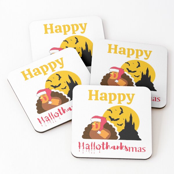 Item preview, Happy Hallothanksmas- Funny Halloween Happy Thanksgiving Merry Christmas  designed and sold by MajesticTree.