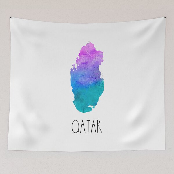 Item preview, Qatar Watercolor Map - Qatari designed and sold by MountainD.
