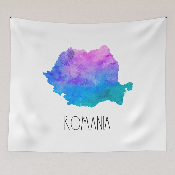 Item preview, Romania Watercolor Map - Romanian designed and sold by MountainD.