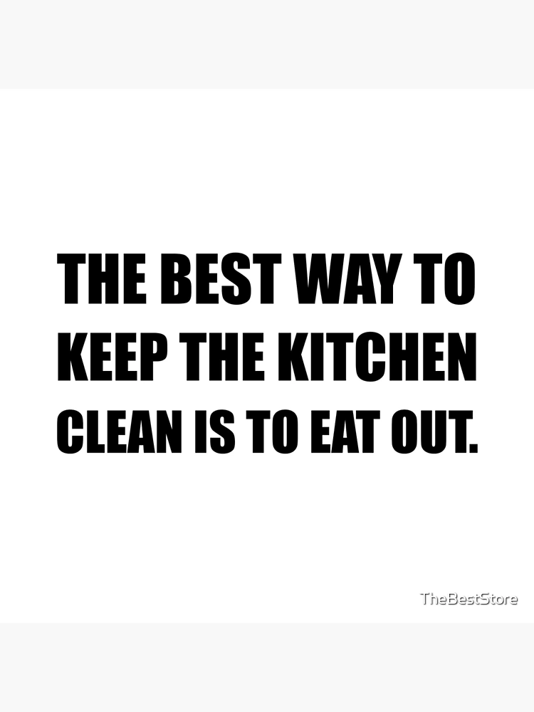 Thumbnail 4 of 4, Clock, Keep Kitchen Clean Eat Out designed and sold by TheBestStore.