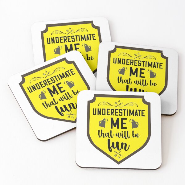 Item preview, The Cook: Underestimate me that will be fun (yellow on white background) designed and sold by ibijin.