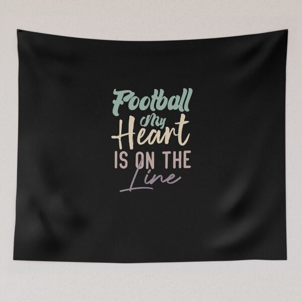 Item preview, Football My Heart Is On The Line designed and sold by medbdj.