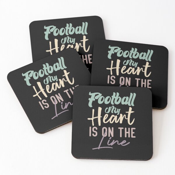 Item preview, Football My Heart Is On The Line designed and sold by medbdj.