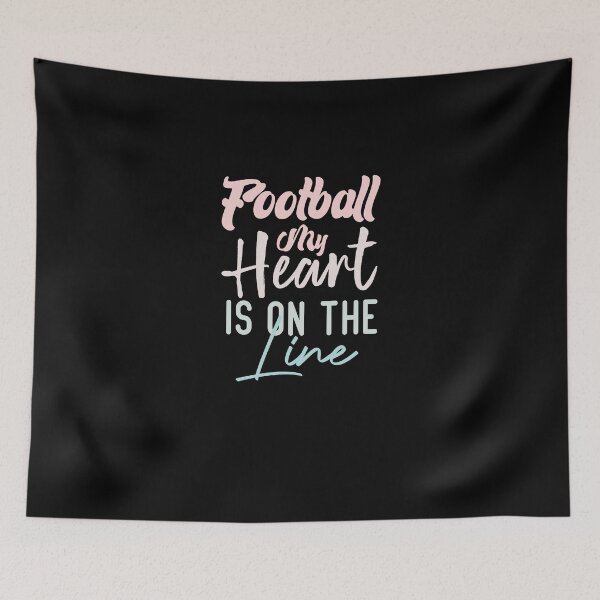 Item preview, Football My Heart Is On The Line designed and sold by medbdj.