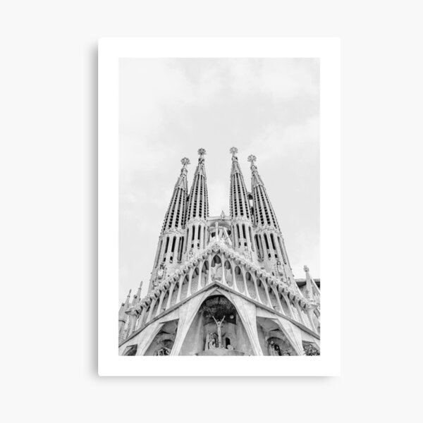 Digital Prints Black and white Barcelona illustration minimalistic wall ...