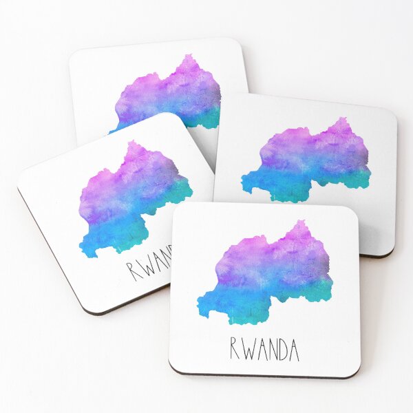 Item preview, Rwanda Watercolor Map - Rwandan designed and sold by MountainD.