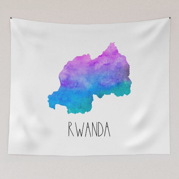 Item preview, Rwanda Watercolor Map - Rwandan designed and sold by MountainD.