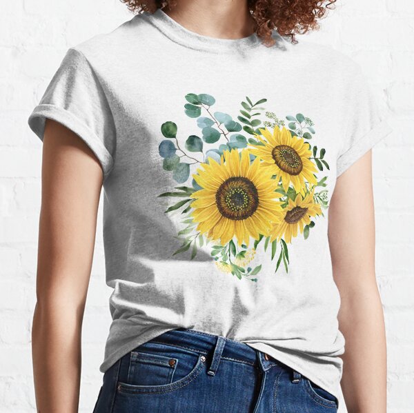 Blusas con discount estampado de girasoles