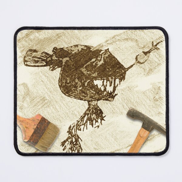 Item preview, Deep Sea Anglerfish Fossil in Limestone designed and sold by backinajpg.