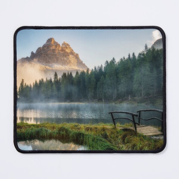 Item preview, Lake With Mist Mountain Landcsape designed and sold by JTS STORE.