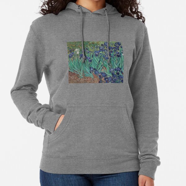 Van Gogh Paintings Fine Art Irises Overhead Hoodie Sweatshirt Sweater XS-3XL 
