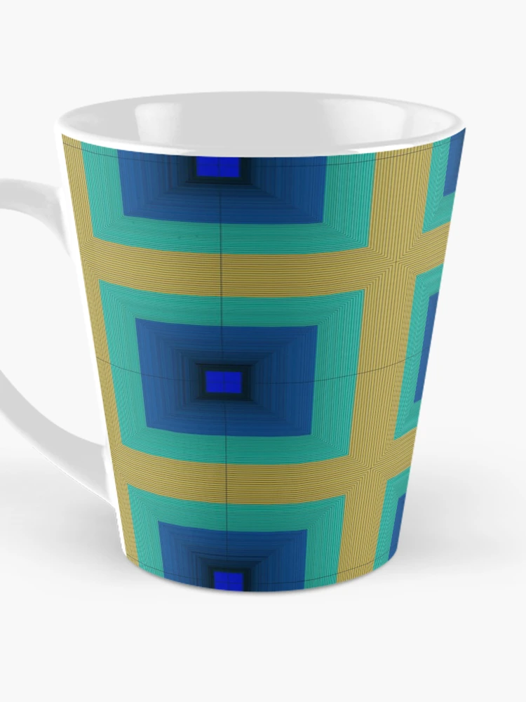 Thumbnail 3 of 4, Coffee Mug, Geometric Patterns Square Shape 4 designed and sold by ClassyPatterns.