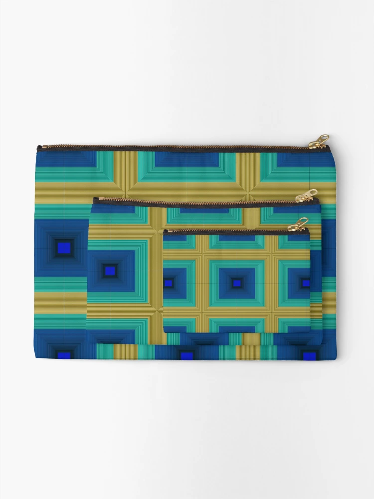 Thumbnail 2 of 4, Zipper Pouch, Geometric Patterns Square Shape 4 designed and sold by ClassyPatterns.