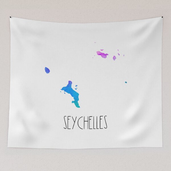 Item preview, Seychelles Watercolor Map - Seychellois designed and sold by MountainD.