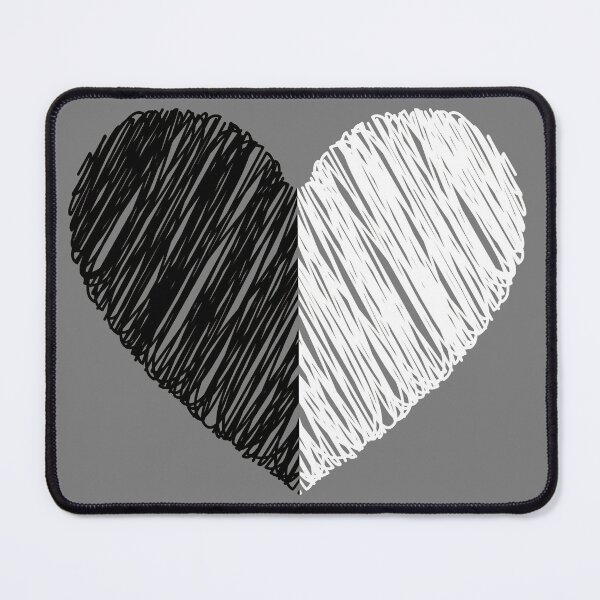 Item preview, Black & White Scribbled heart Vector - Heart designed and sold by SheetalMourya.