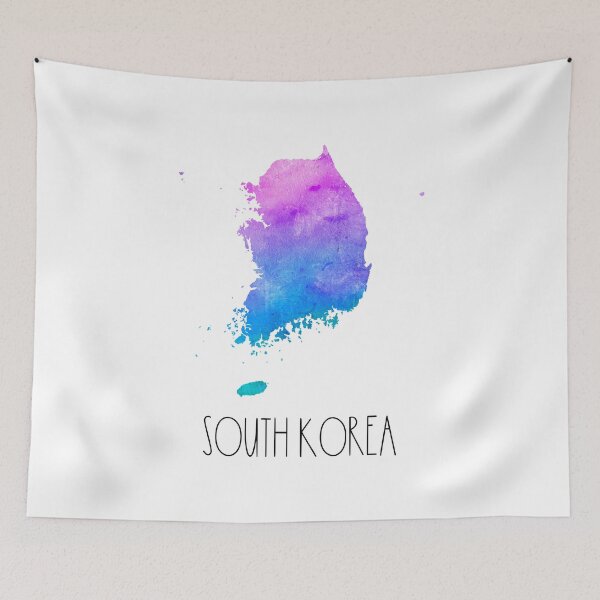 Item preview, South Korea Watercolor Map - South Korean designed and sold by MountainD.