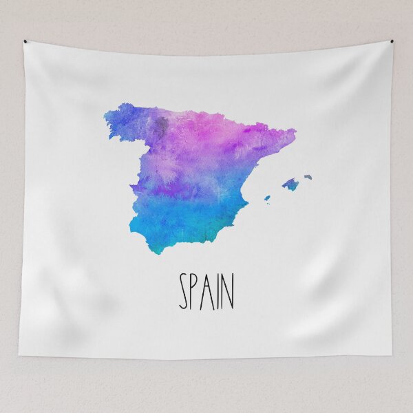 Item preview, Spain Watercolor Map - Spanish designed and sold by MountainD.