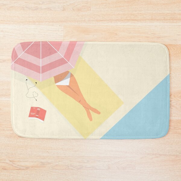 Item preview, Summertime illustration of a woman on the beach designed and sold by SooperYela.