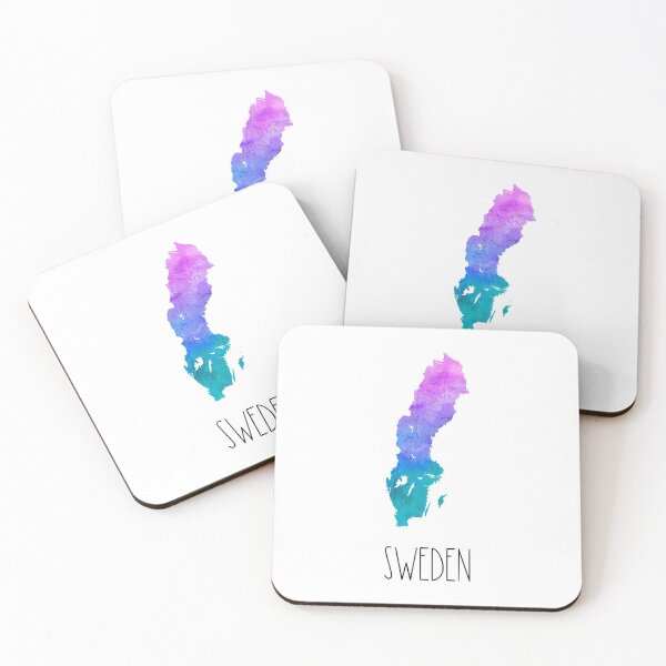 Item preview, Sweden Watercolor Map - Swedish designed and sold by MountainD.