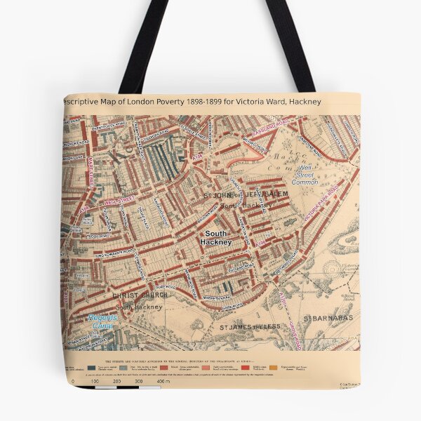 Item preview, Booth's Map of London Poverty for Victoria ward, Hackney designed and sold by ianturton.