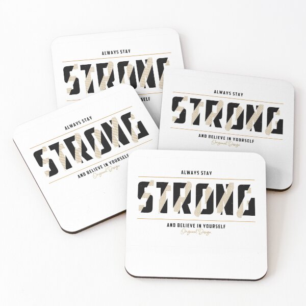Item preview, Motivational Slogan - Always Stay Strong and Believe in Yourself  - Black & Brown Abstract Design designed and sold by WearWolfDesigns.