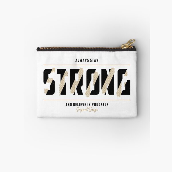 Item preview, Motivational Slogan - Always Stay Strong and Believe in Yourself  - Black & Brown Abstract Design designed and sold by WearWolfDesigns.