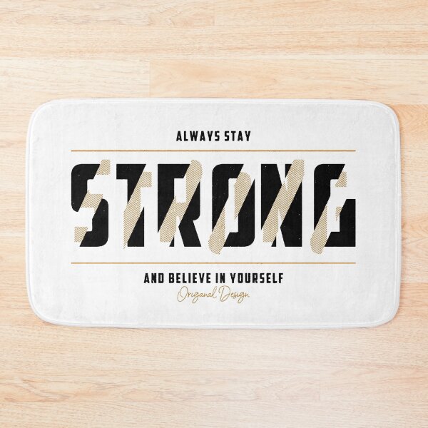 Item preview, Motivational Slogan - Always Stay Strong and Believe in Yourself  - Black & Brown Abstract Design designed and sold by WearWolfDesigns.