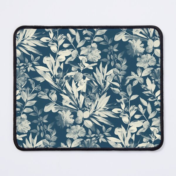 Item preview, Moody Leaves in Grey Blue and Cream designed and sold by micklyn.