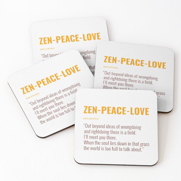 Item preview, [Djalâl ad-Dîn Rûmî] - Zen, Peace, Love Quotes designed and sold by Studio TANFF.