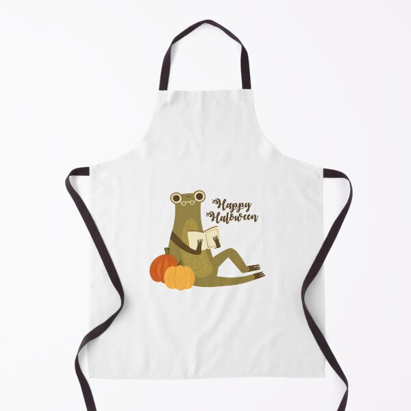 Item preview, Autumn frog reading a book Happy Halloween  designed and sold by mikhaleeevich.