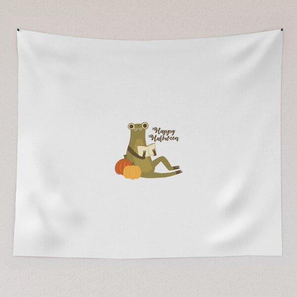 Item preview, Autumn frog reading a book Happy Halloween  designed and sold by mikhaleeevich.