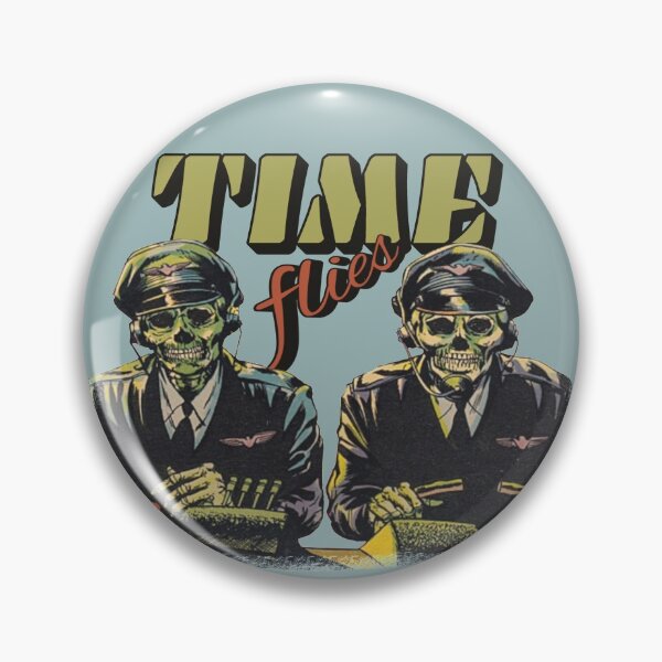 Item preview, Time Flies Skeleton Pilot Crew On Plane Sarcastic Funny Slogan And Design designed and sold by TrulyEpoque.