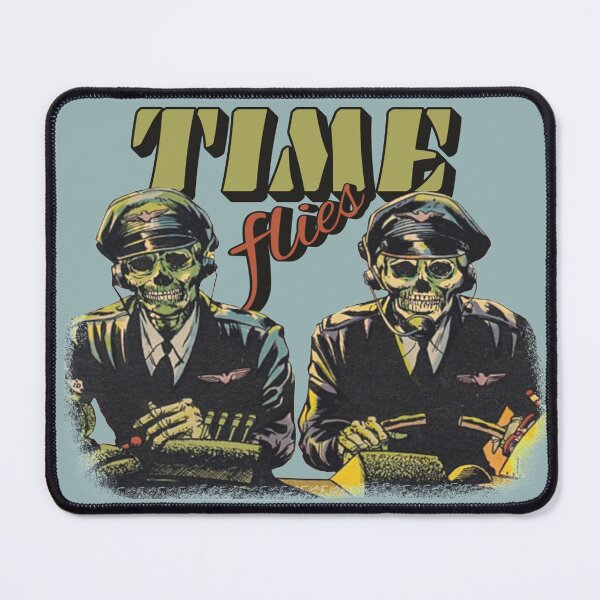 Item preview, Time Flies Skeleton Pilot Crew On Plane Sarcastic Funny Slogan And Design designed and sold by TrulyEpoque.