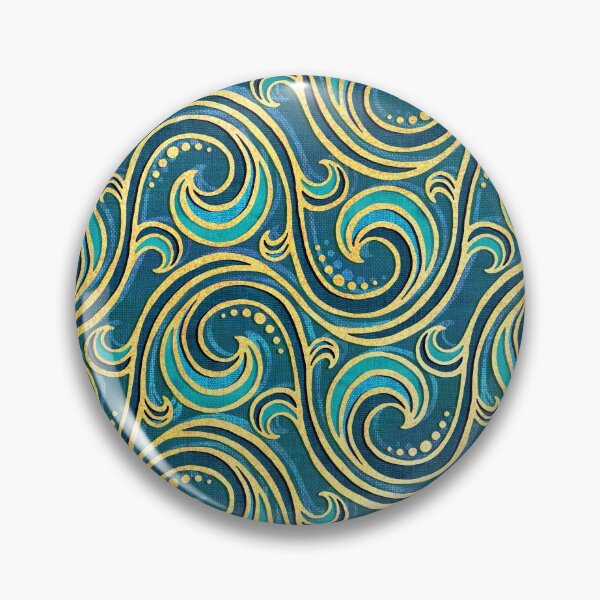 Item preview, Modern Rococo Mermaid Ocean Waves designed and sold by micklyn.