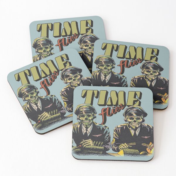 Item preview, Time Flies Skeleton Pilot Crew On Plane Sarcastic Funny Slogan And Design designed and sold by TrulyEpoque.