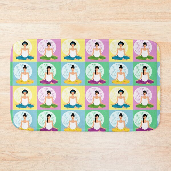 Item preview, Prenatal yoga practice illustration designed and sold by SooperYela.