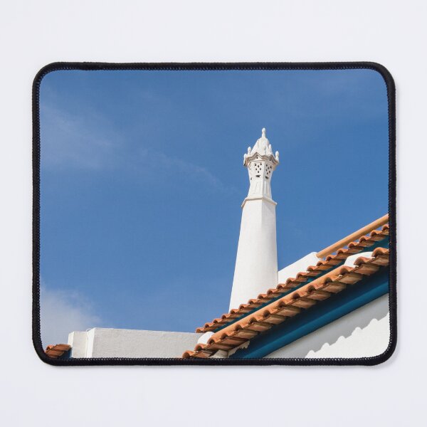 Item preview, Quintessential Algarvian - Elegant Chimney and Terracotta Rooflines in Red Blue and White designed and sold by Georgia Mizuleva.