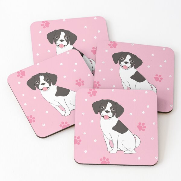 Item preview, Cute Black and White Puggle Dog designed and sold by Lulupainting.