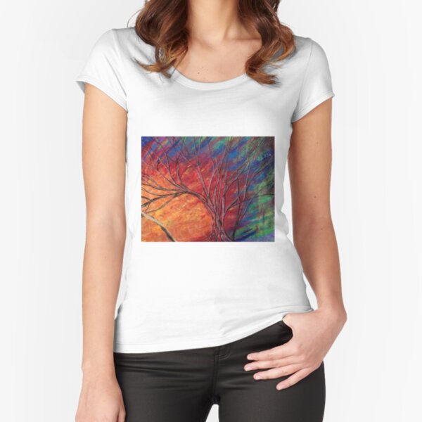 Fractured Skies Fitted Scoop T-Shirt