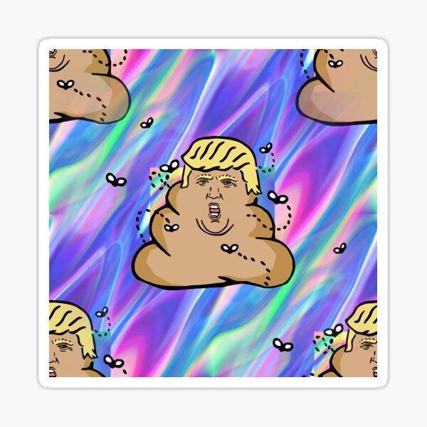 hologram print dump trump Sticker