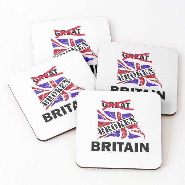Item preview, Funny Broken Britain with Union Jack Flag stamped Broken designed and sold by Solotree.