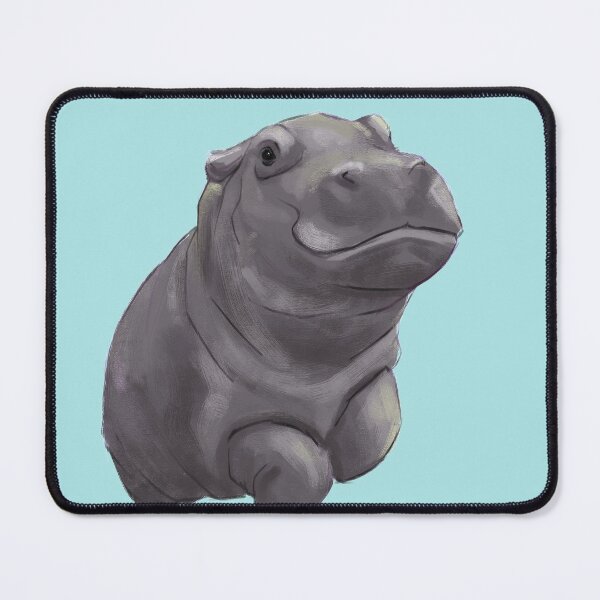 Item preview, Cute Painted Baby Hippo Swimming - Digital Painting designed and sold by stilo29.