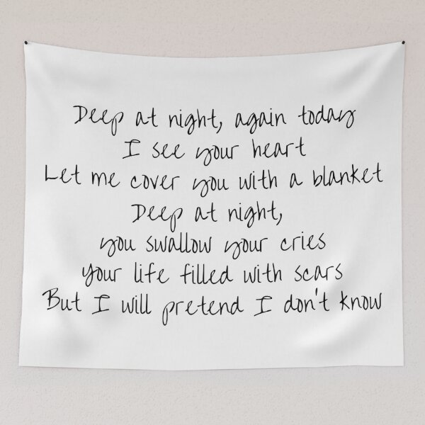 Item preview, B.I. Midnight Blue Handwritten Lyrics Chorus (English) designed and sold by Aooms123.