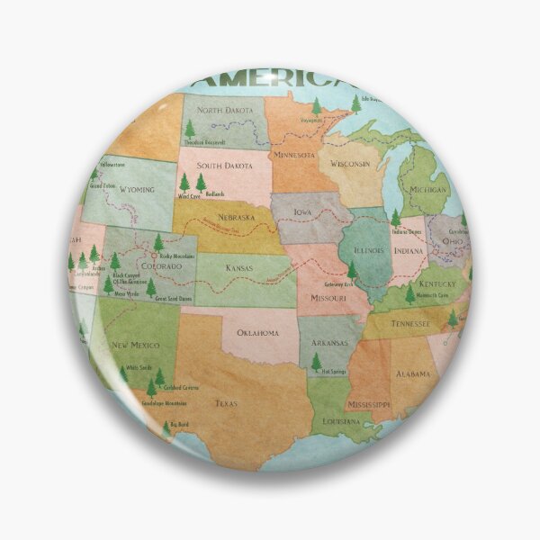 Item preview, National Parks Of America Vintage Map designed and sold by JordanHolmes.