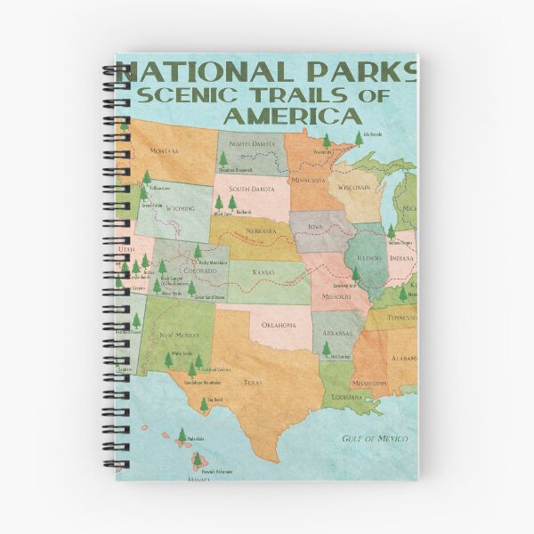 Item preview, National Parks Of America Vintage Map designed and sold by JordanHolmes.