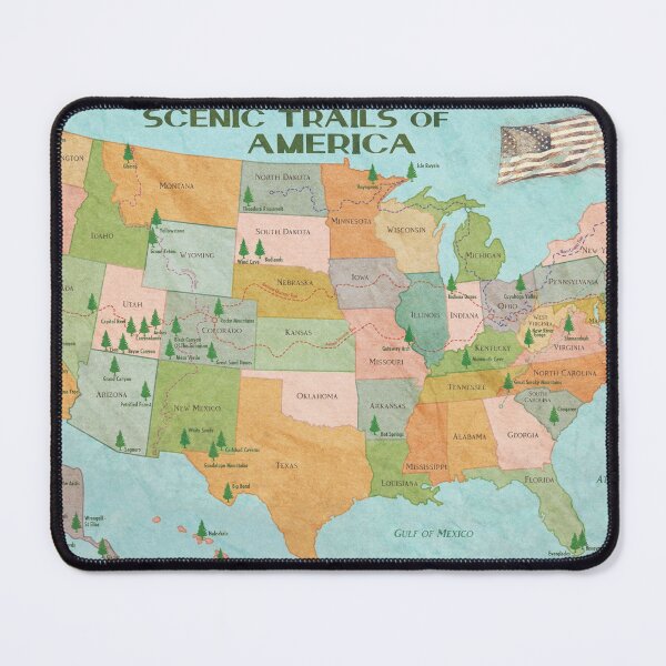Item preview, National Parks Of America Vintage Map designed and sold by JordanHolmes.